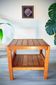 Side table in solid elm, Roche Bobois, 1980