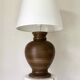 Lampe pied en terre cuite