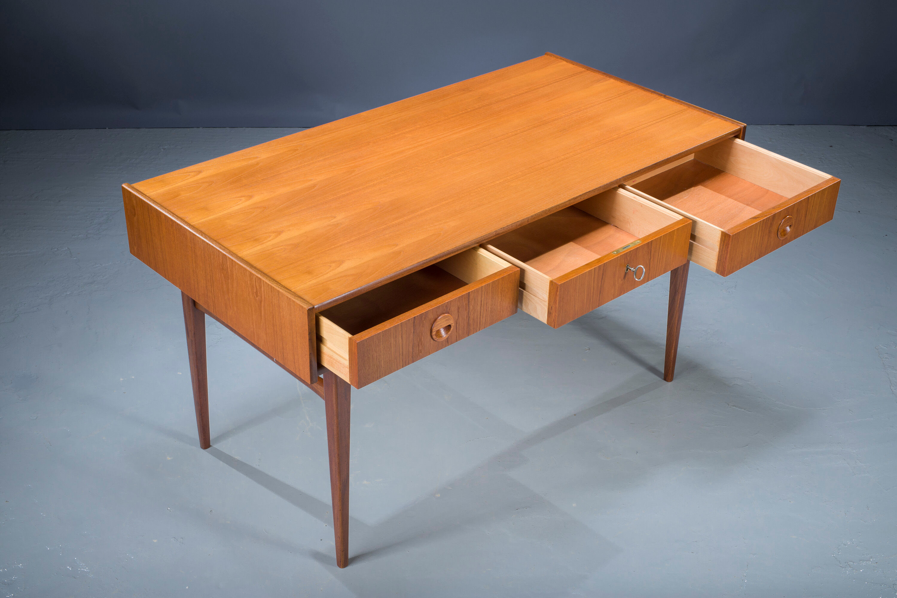 Mid-Century Teak Freestanding Desk from Bartels, 1960s