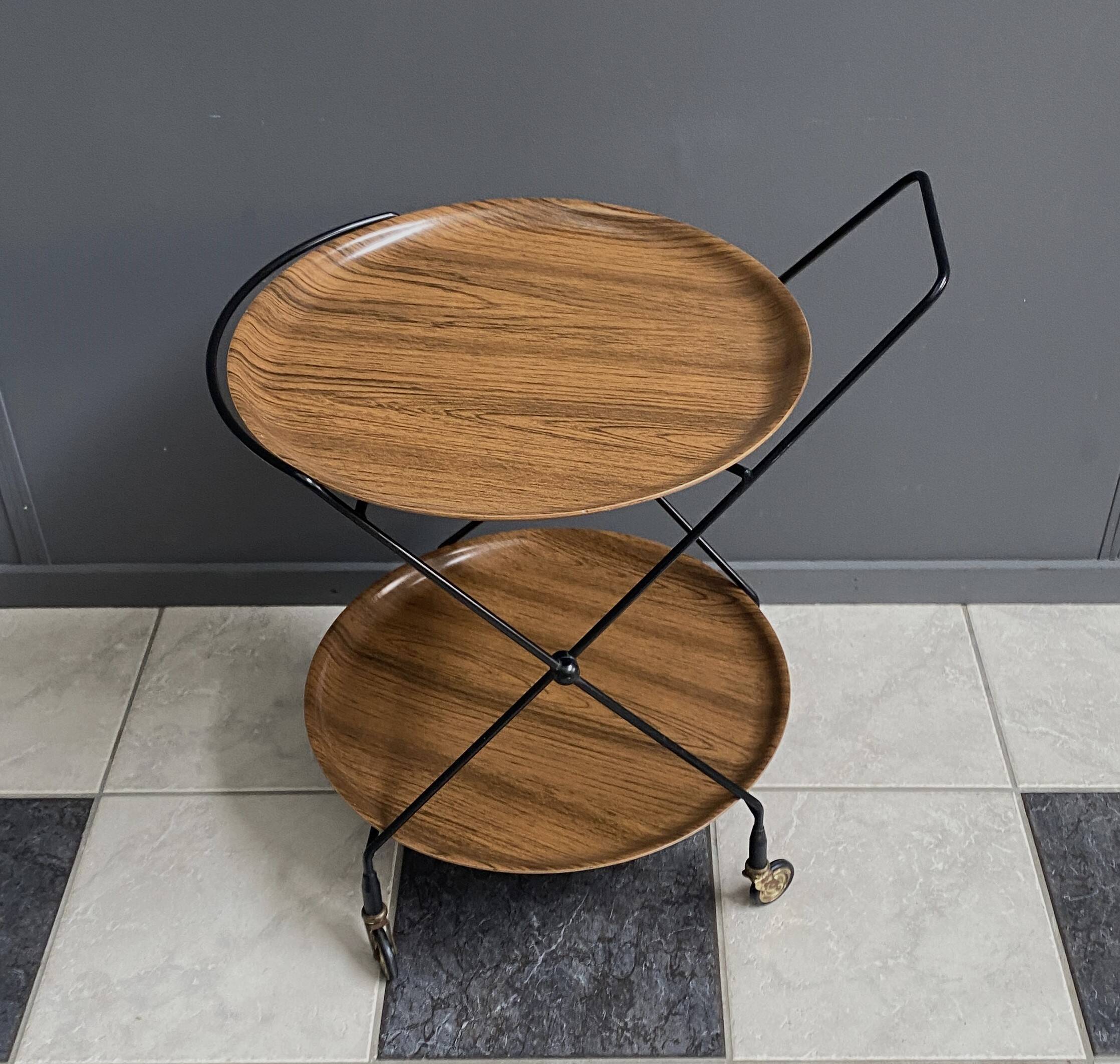 Serving Trolley attributed to Paul Nagel for Jie Gantofta, Sweden 1960s