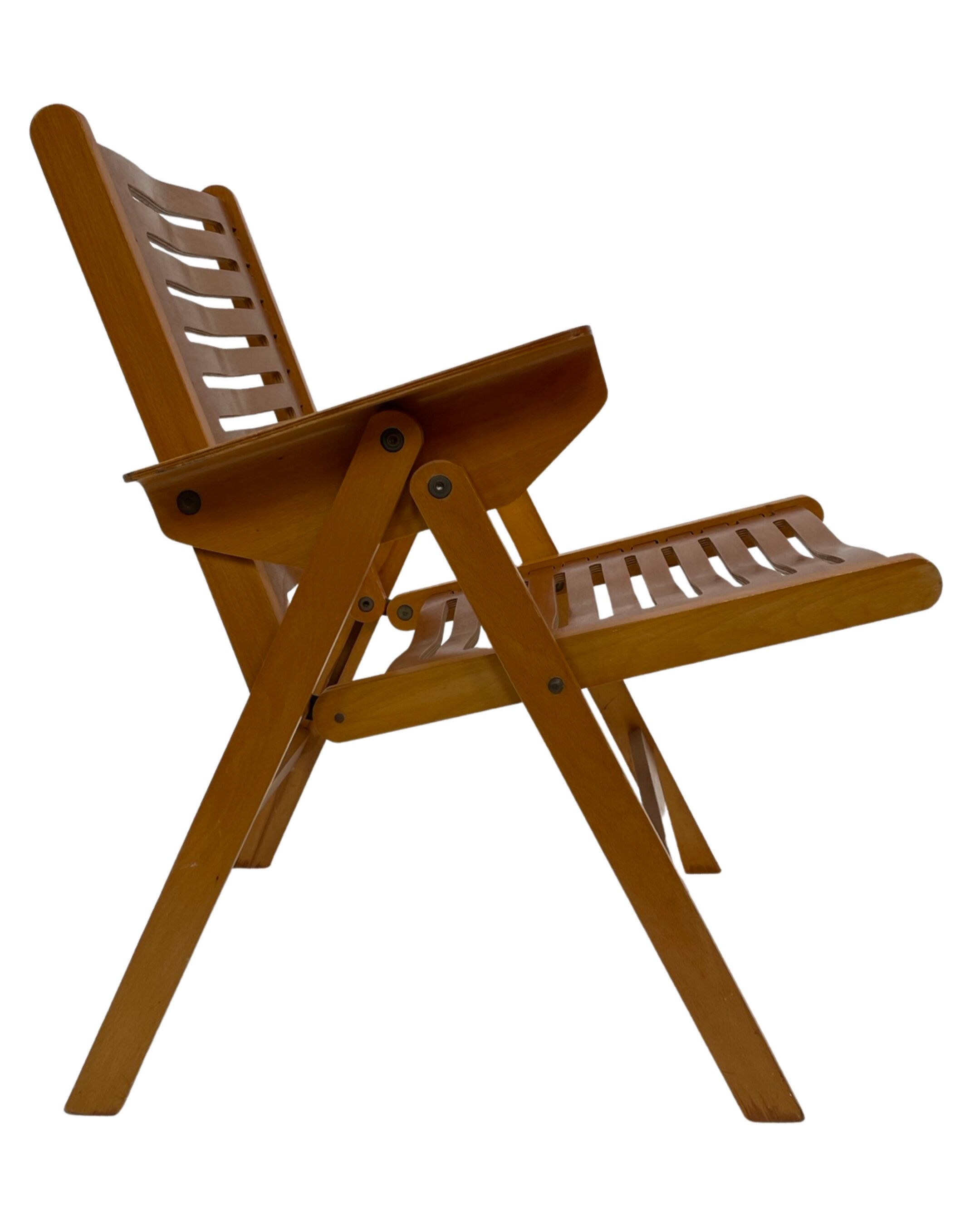 Vintage set of four Rex Plywood folding chairs by Niko Kralj design 1950