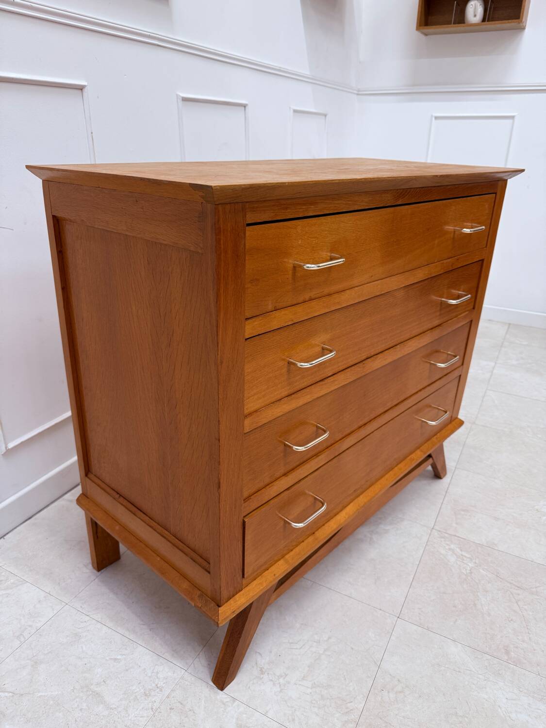 Vintage chest of drawers with tapered legs