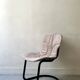 Cidue chair in black metal and short velvet, designed by Willy Rizzo in 1970.