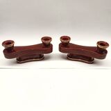 Set of 2 Art Deco candlesticks from the 1930s
