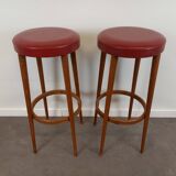 Paire de tabourets de bar vintage