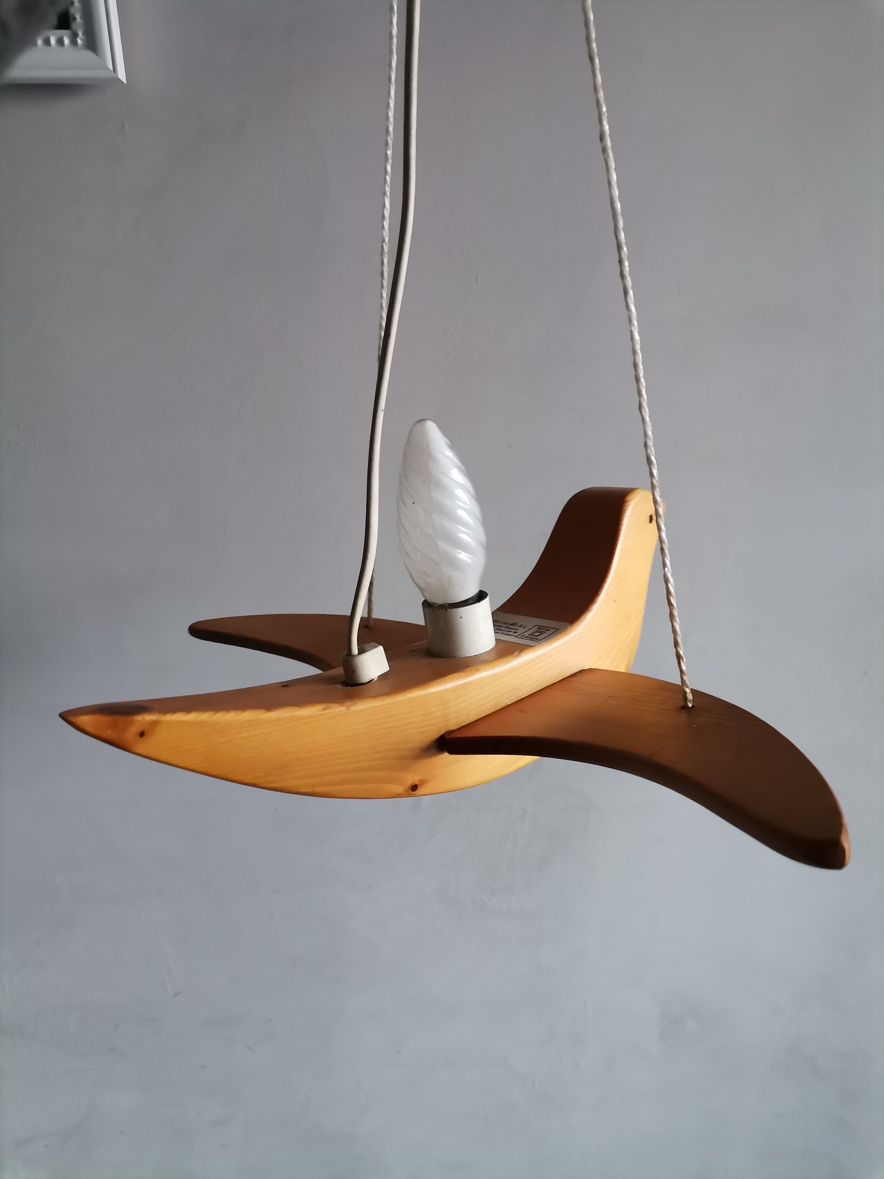 Scandinavian wood chandelier
