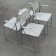 Set of 4 vintage X-Line dining chairs by Niels Jørgen Haugesen Denmark 1977
