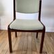 Pair of wooden armchairs and green and ecru fabrics 70s