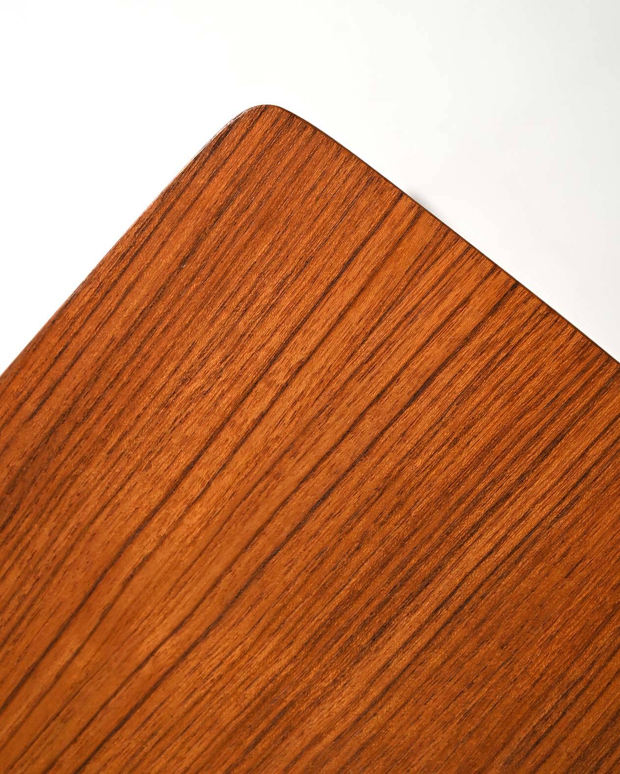 Scandinavian teak side table with magazine rack shelf, 1960s