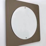 Grand miroir italien moderne en bronze fumé, années 1970