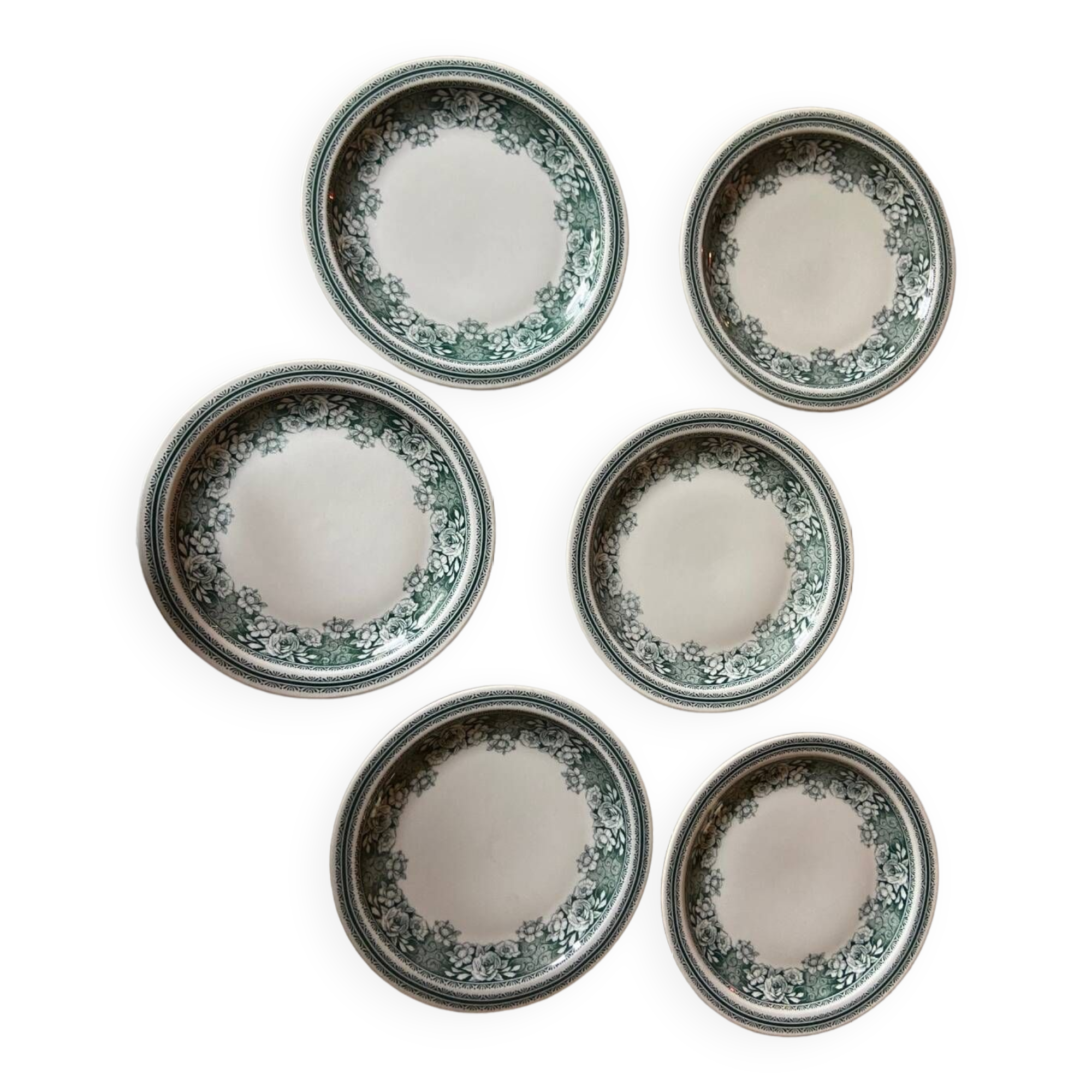 Série de 6 assiettes vintage