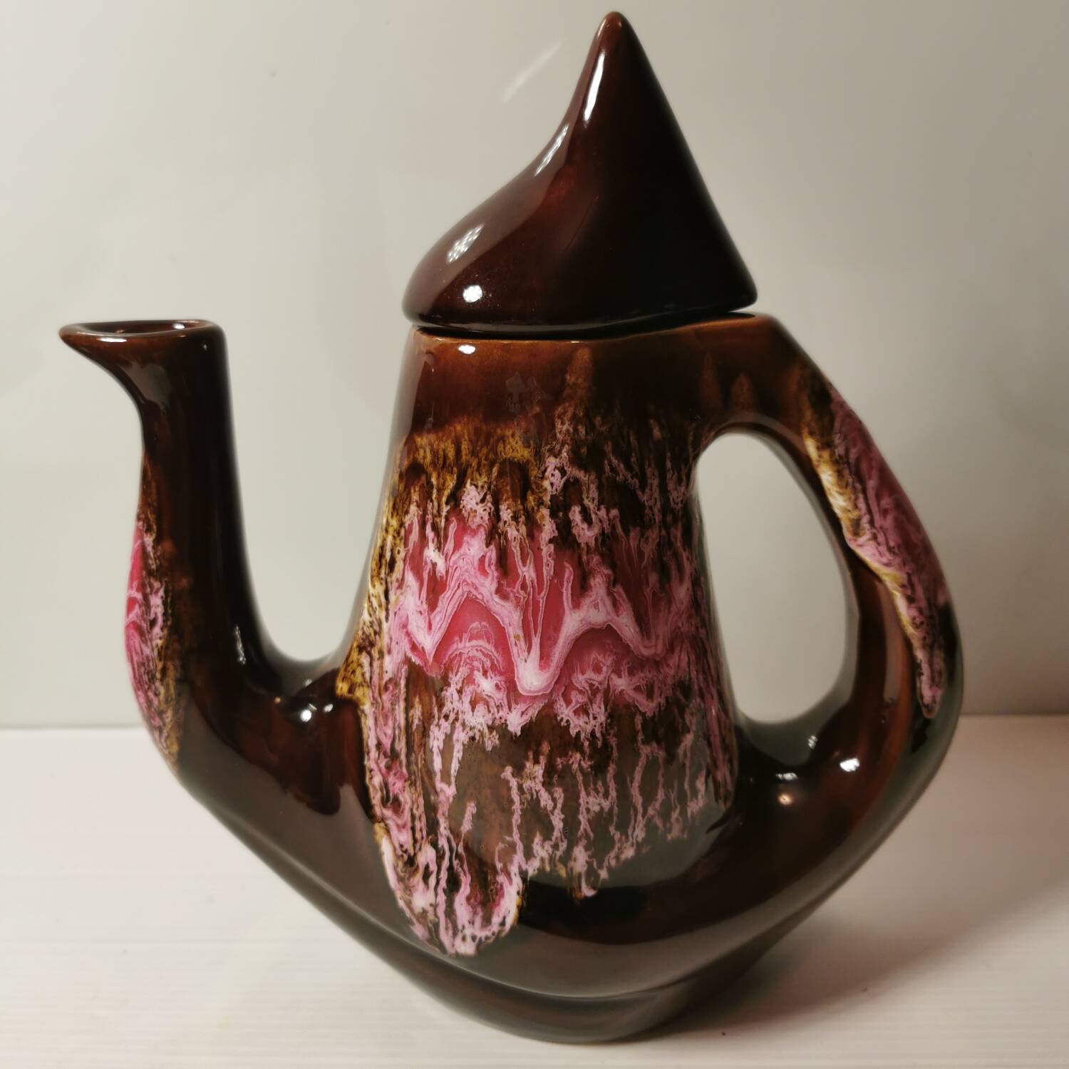 Vallauris Coffee/Tea Service 13 Pieces including Mugs. Signed Vintage