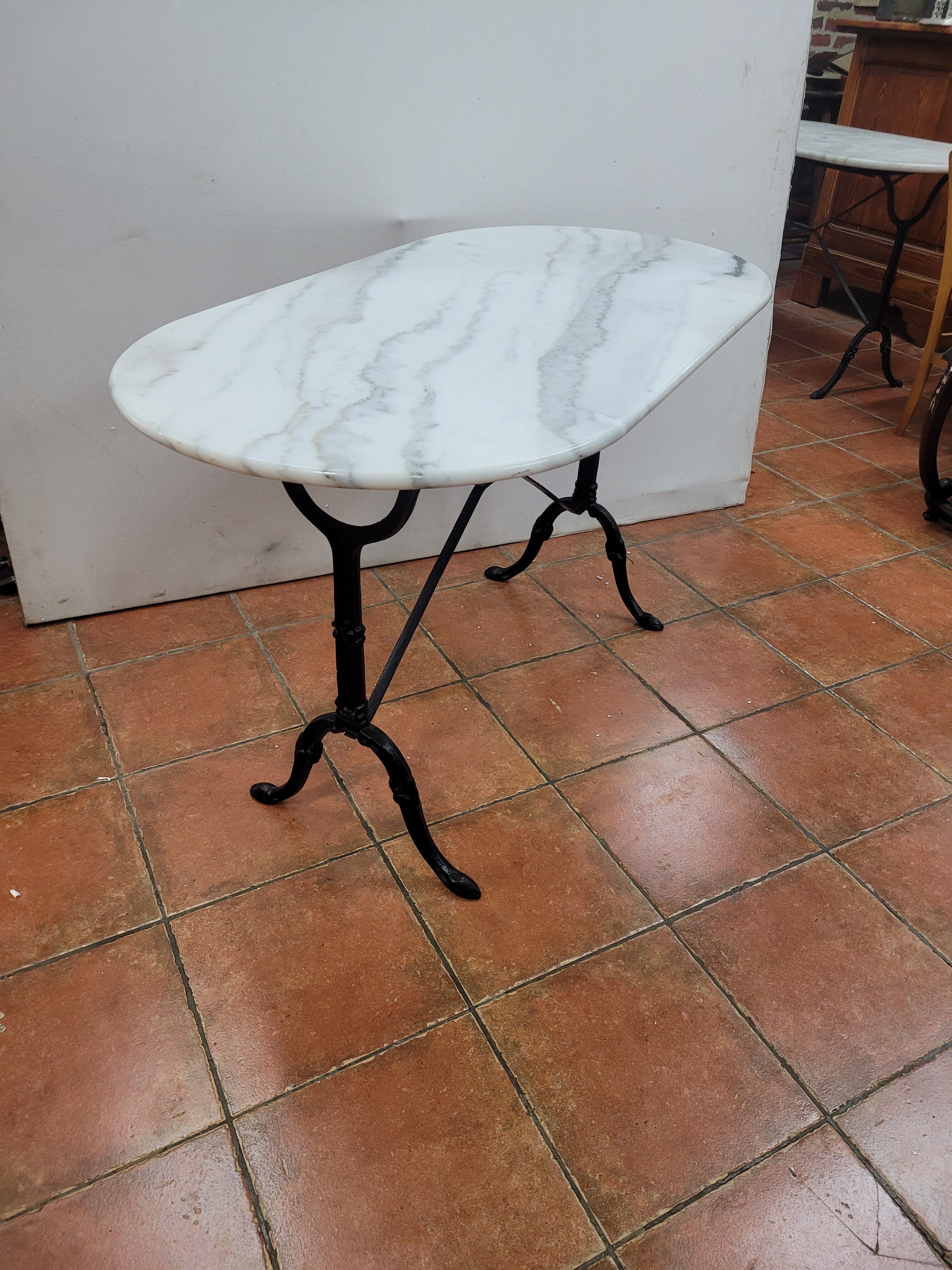 Bistro table with marble top