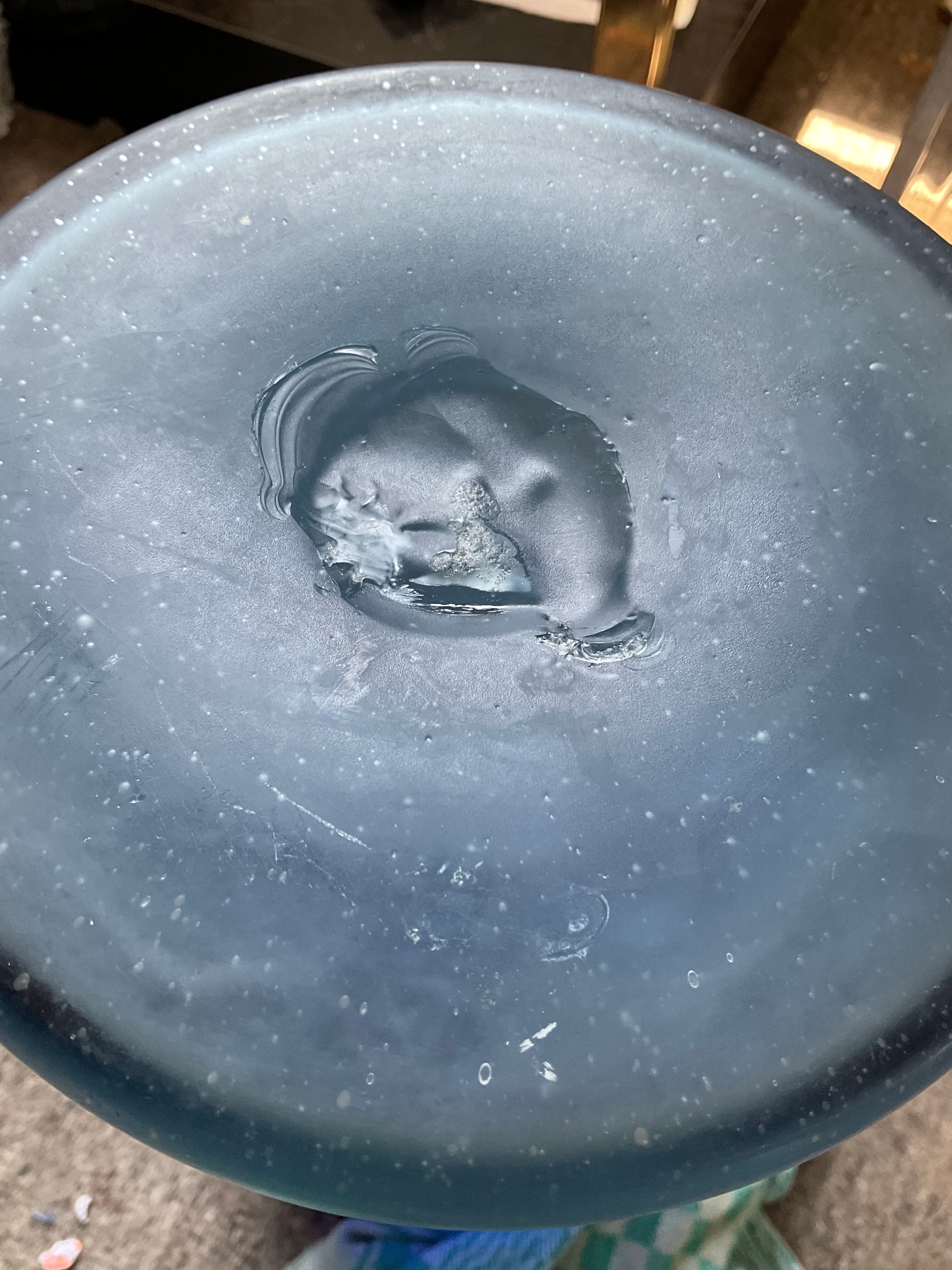 Vintage vase in two-tone glass paste