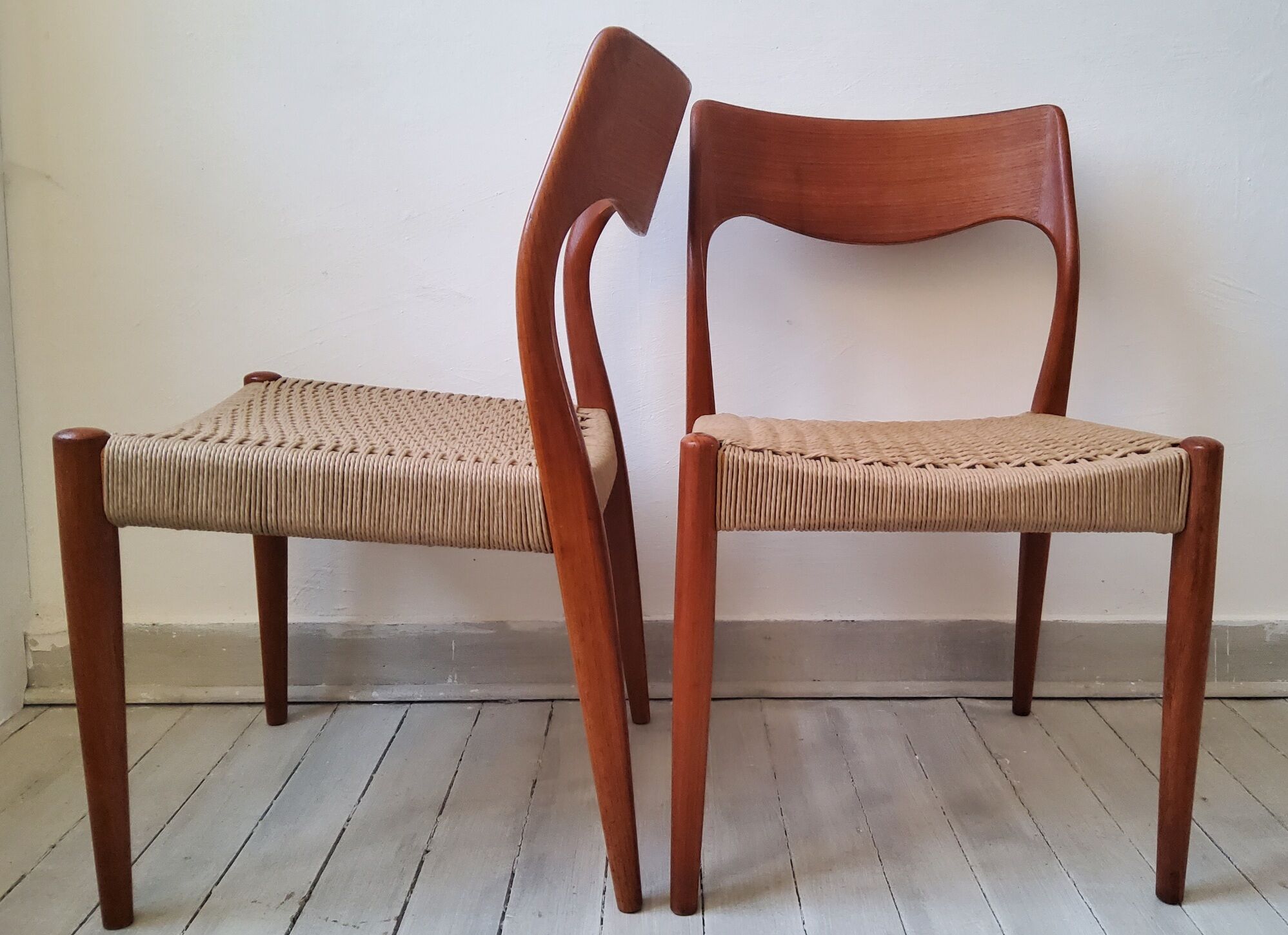 Vintage Niels Otto Møller 1950s chairs