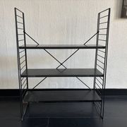 Vintage 1950 shelf taken on A. Dekker design black legs - 84 x 25 cm