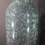 Biot sky blue bubbled glass bottle carafe