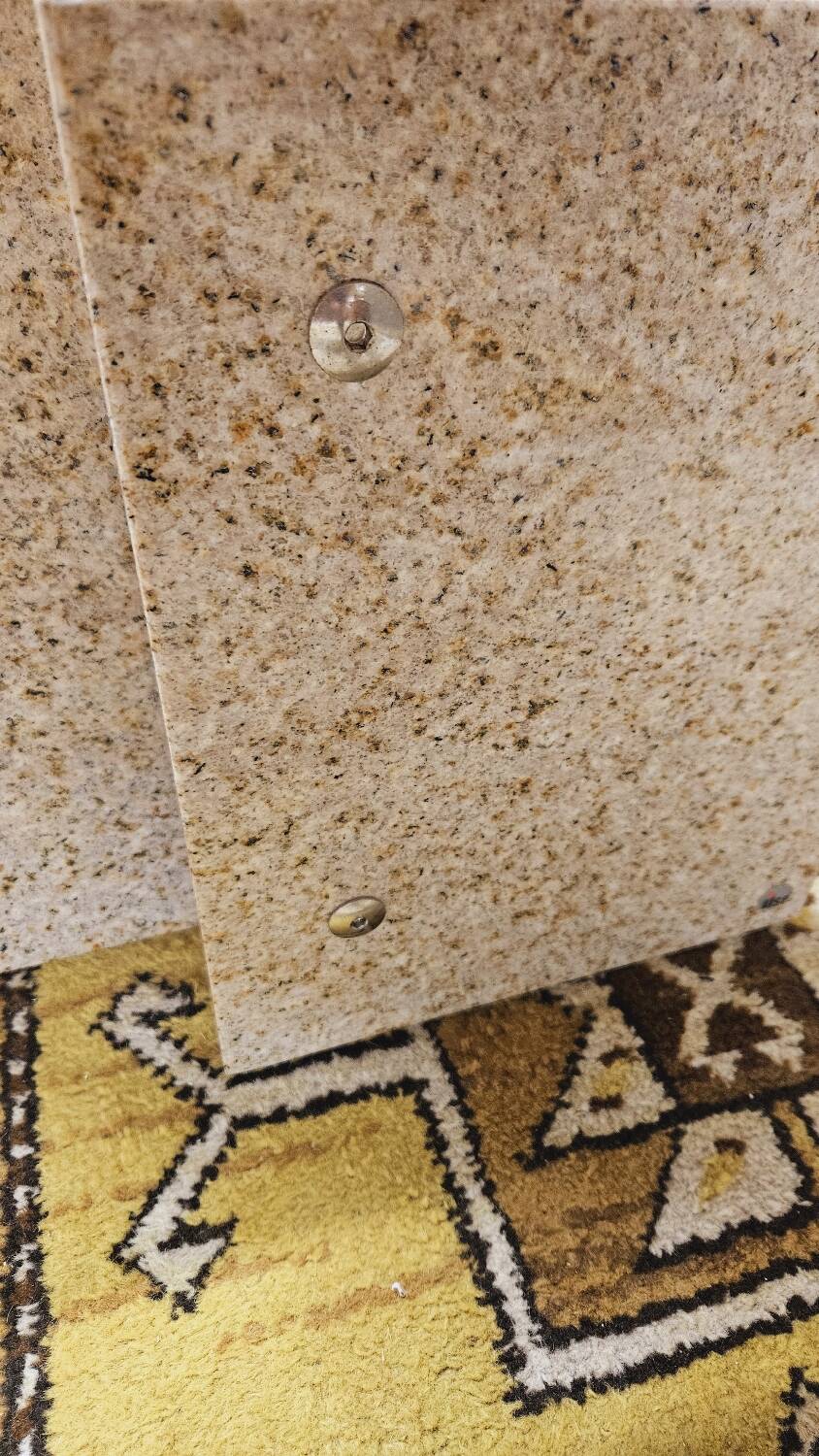 Eye-shaped marble coffee table