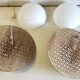 Wooden design wall lights and opaline globe - mid 20th century.
