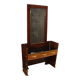 Italian wood design cheval mirror from 70s