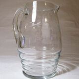 Vintage pitcher in chiseled glass