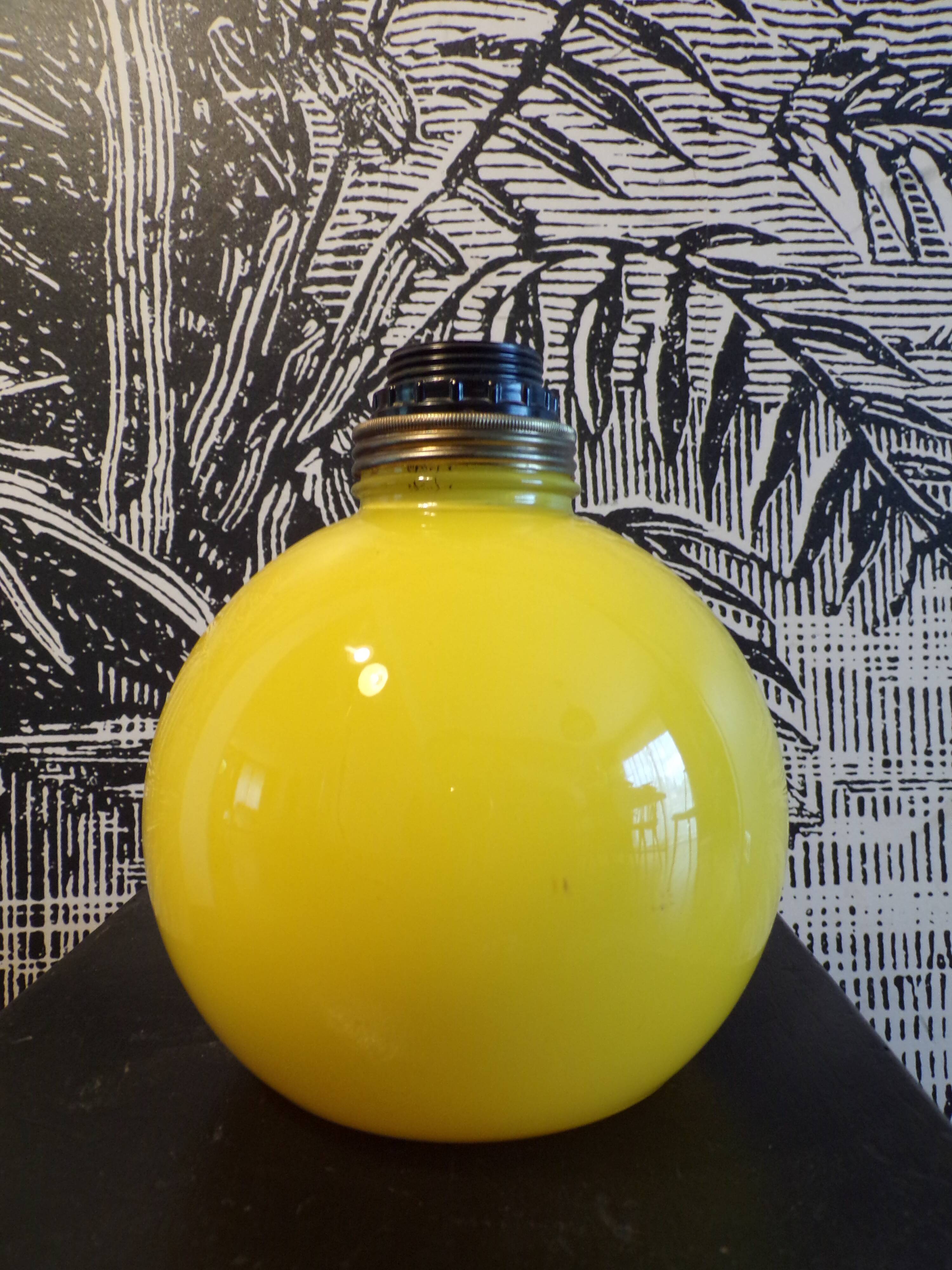 Lampe boule verre 1980