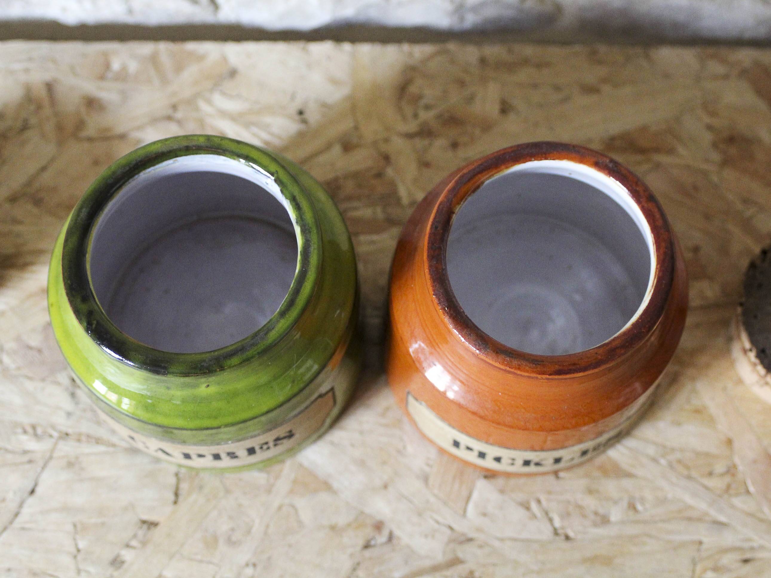 Pair of Mado Jolain ceramic pots