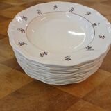 12 old Digoin and Sarreguemines soup plates