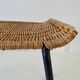Wicker armchair and footrest, Germany, 1960s