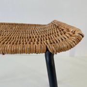 Wicker armchair and footrest, Germany, 1960s