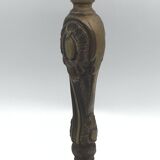 Old gilded bronze lamp base with Louis XV style rocaille decoration