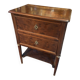 Small 19th century chest of drawers with 2 drawers and shelf between solid mahogany Louis