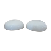 Paire de plafonniers en opaline blanche années 60 70