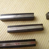 Set of 12 wooden and metal art deco style knife carriers
