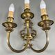 Pair of wall sconces in brass, 20th Century