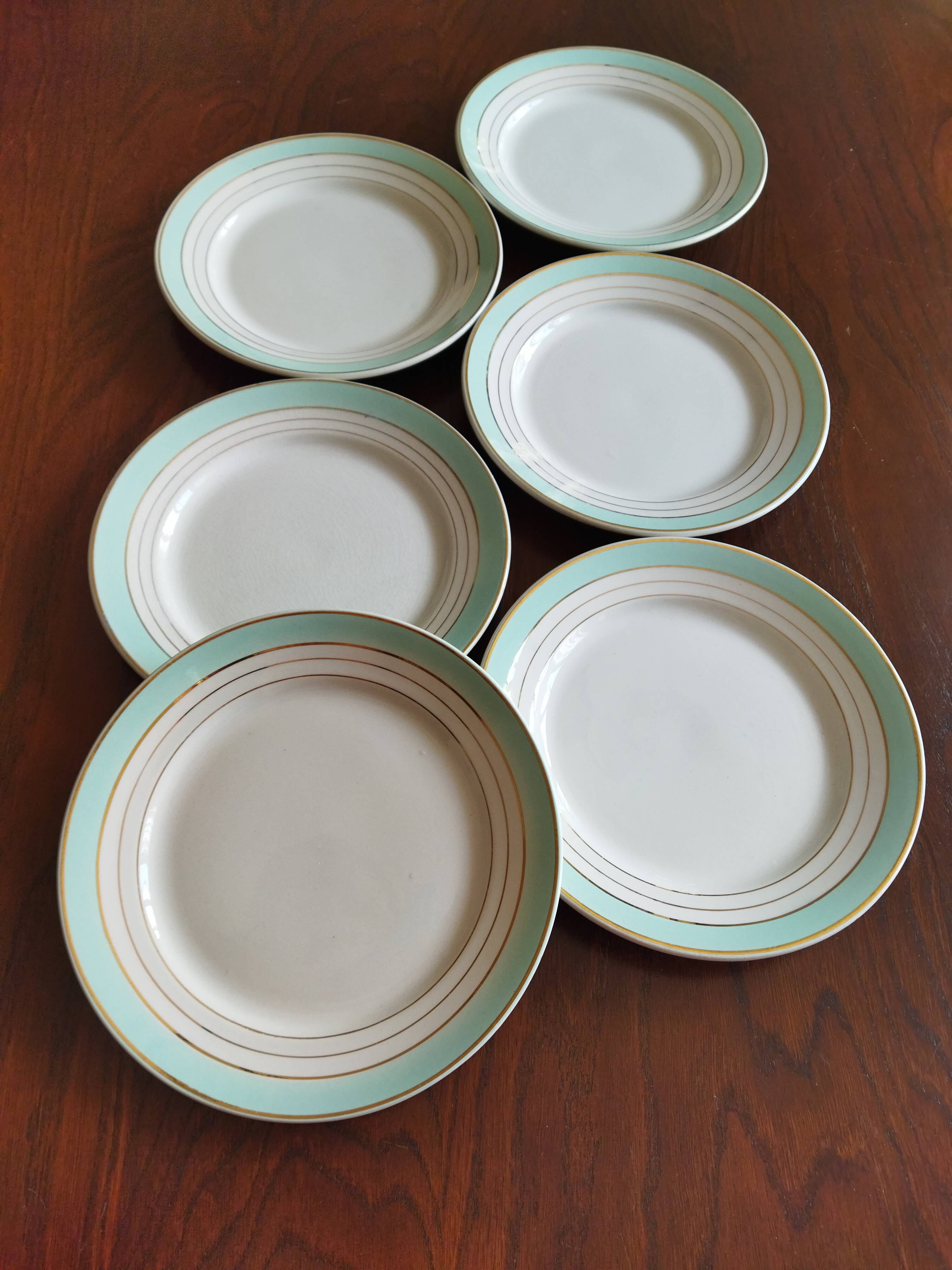 6 assiettes à dessert "Régence" K&G Lunéville