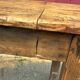 Table desserte en sapin