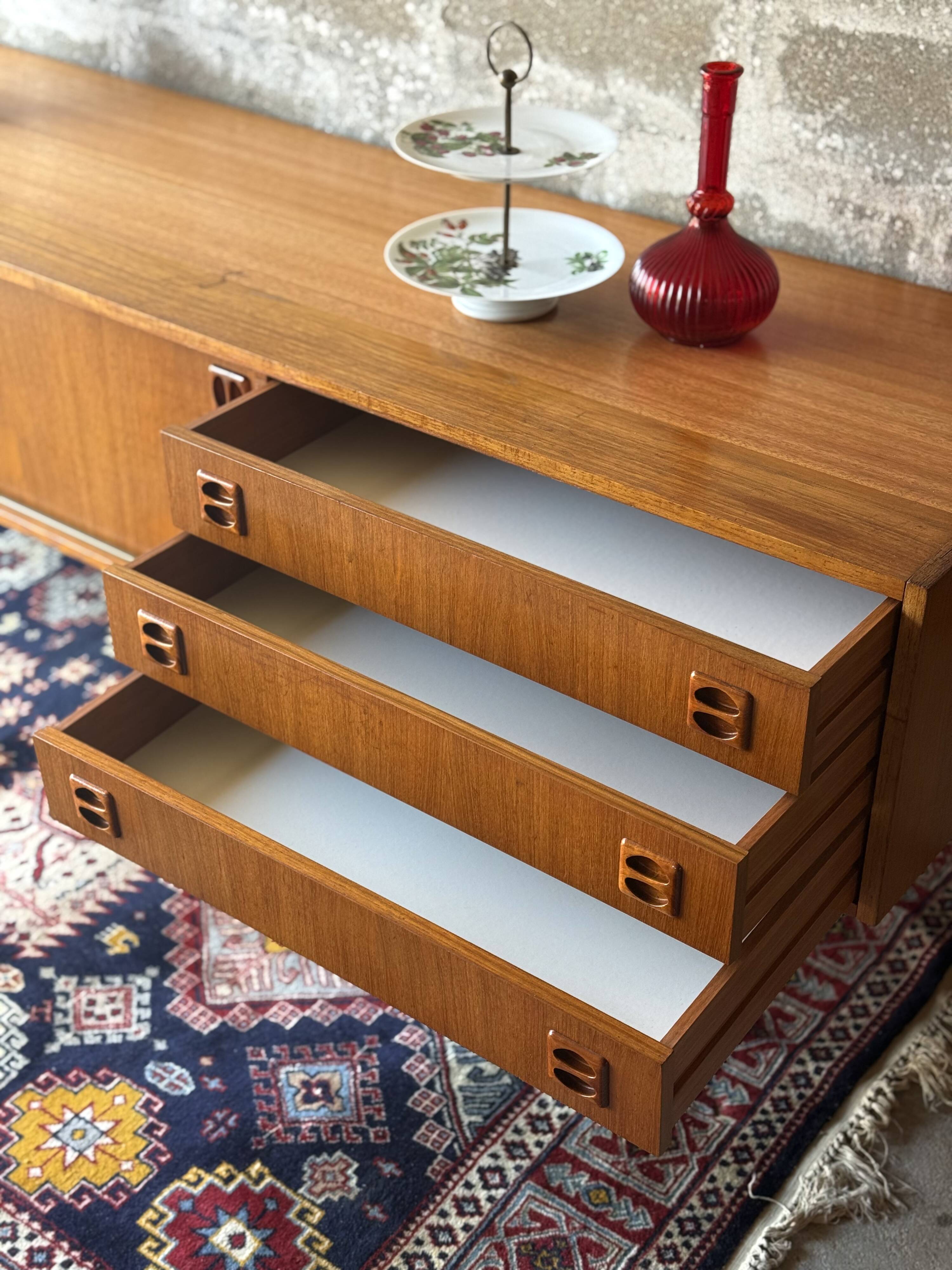 Vintage Scandinavian teak sideboard, 1970.