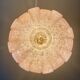 Vintage art deco globe wall or ceiling light in pink Clichy glass