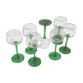 Set of 7 Alsatian glasses