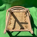 Antique French wicker wabi sabi chair