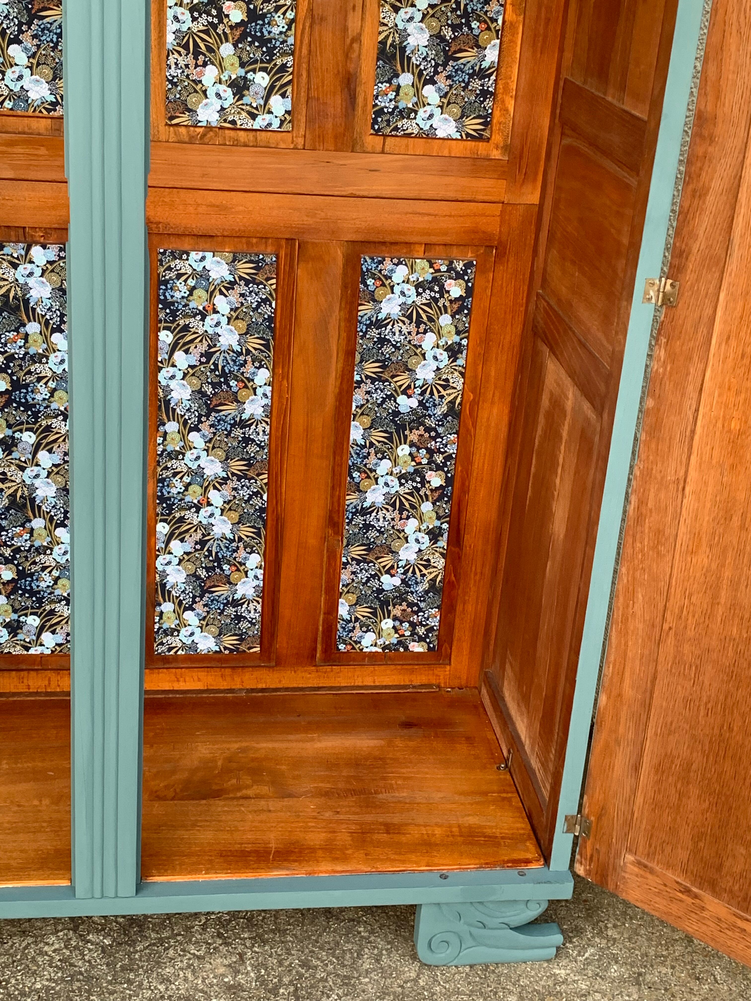 Parisian art deco wardrobe blue gray 1930