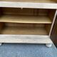 Buffet armoire with 4 doors, diamond point, stripped in light oak from the 1970s.