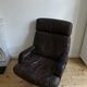 Vintage leather and steel swivel chair, 1970s, Walter Knoll