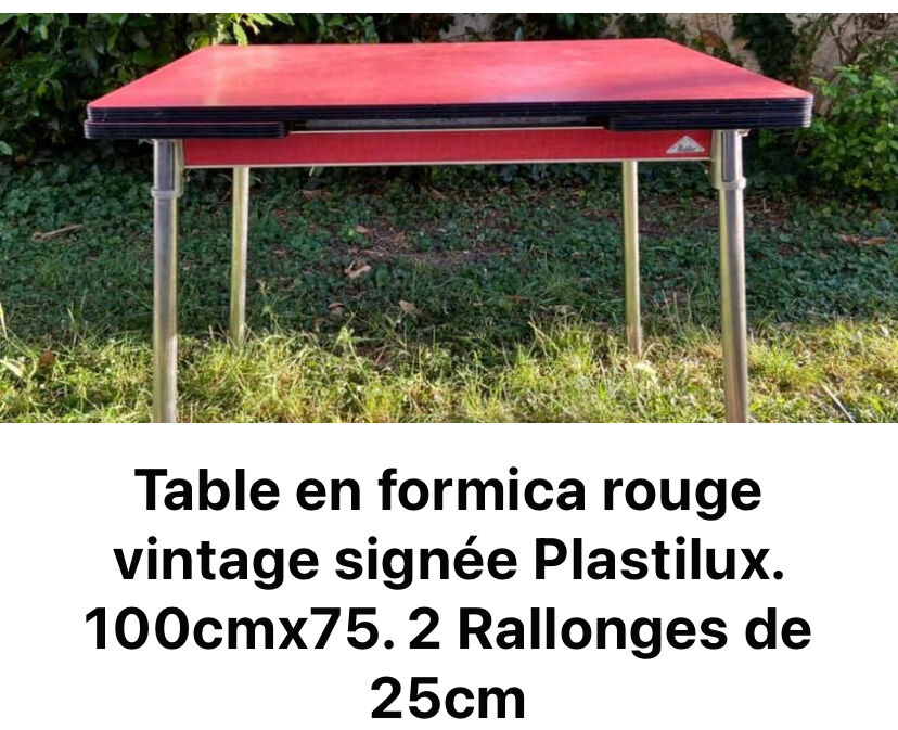 Vintage red formica table