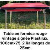 Table formica rouge