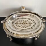 Oval bell old silver metal