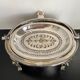 Oval bell old silver metal