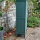 Old grey green high chest of drawers H160