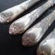 6 SFAM silver metal knives St Louis XVI